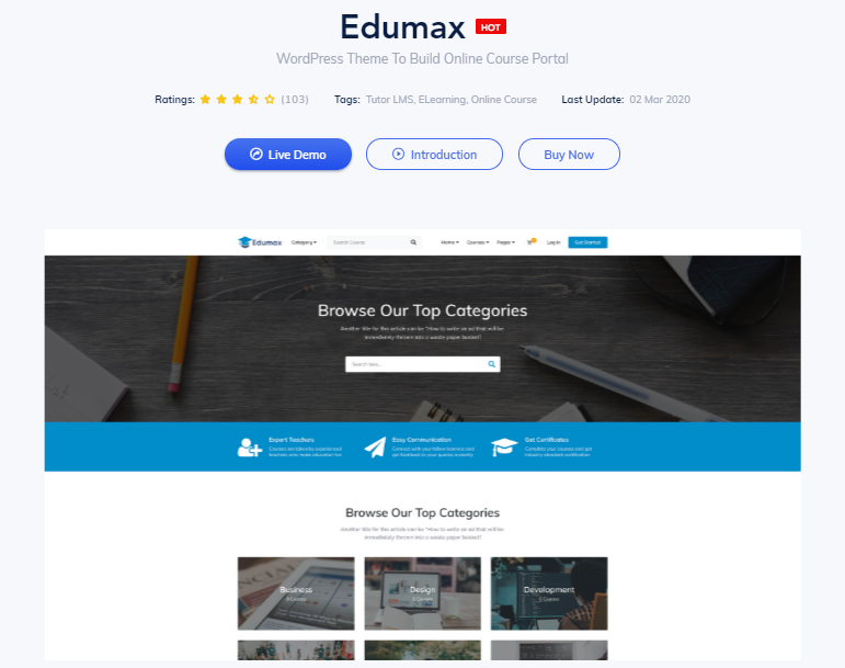 Page du th&egrave;me Edumax