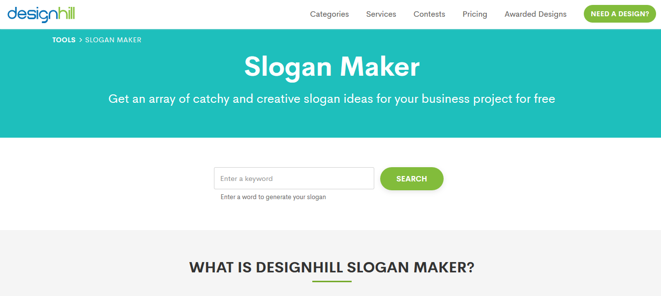 G&eacute;n&eacute;rateur de slogan de Design Hill