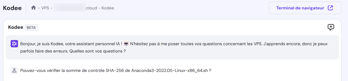 Vérifier la somme de contrôle SHA-256 de Anaconda
