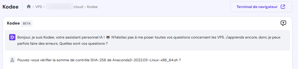 V&eacute;rifier la somme de contr&ocirc;le SHA-256 de Anaconda