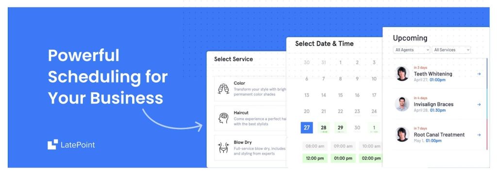 Page d'accueil du plugin LatePoint pour les rendez-vous