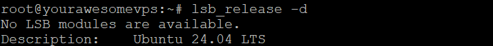 La commande lsb release affiche la version d'Ubuntu.
