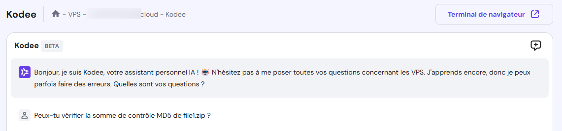 Afficher la somme de contrôle MD5 d'un fichier ZIP sur Kodee