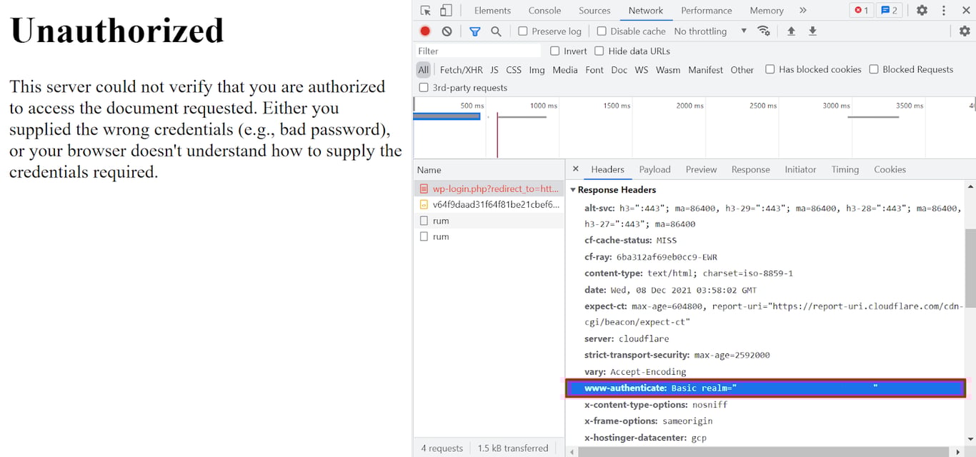 Identifier WWW-authenticate 