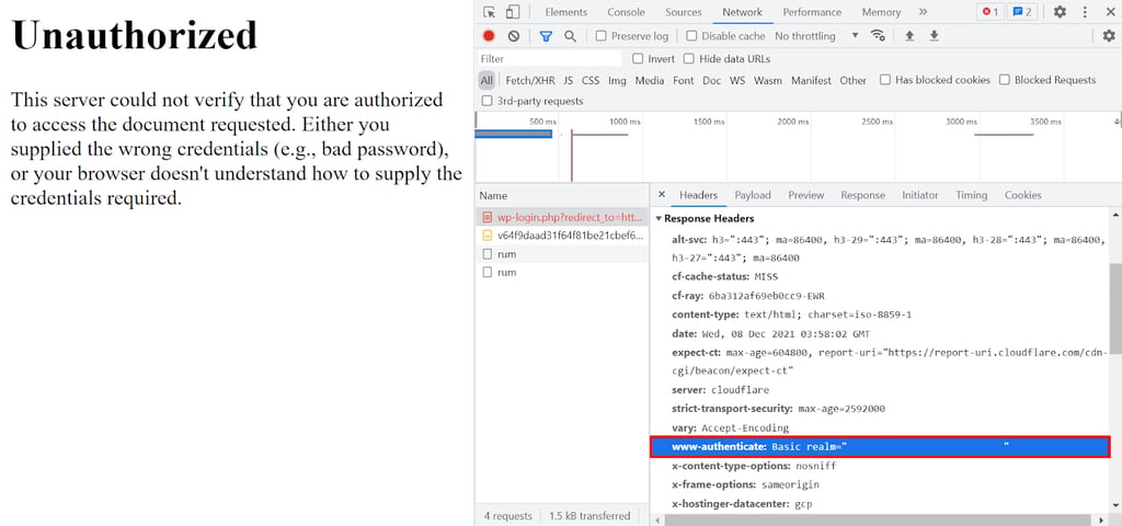 Identifier WWW-authenticate 