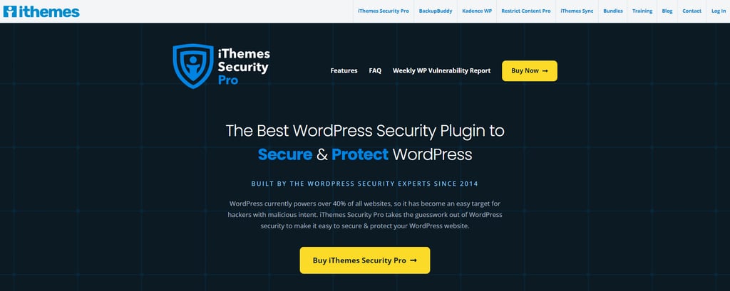 iThemes-security Page d'accueil de iThemes Security