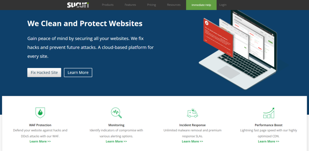 sucuri-security Page d'accueil de Sucuri Security