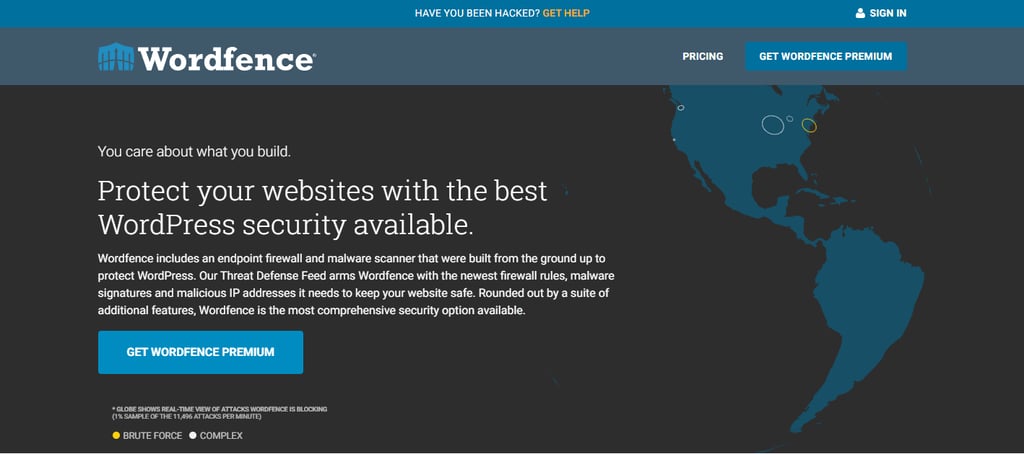 Wordfence-security Page d'accueil de Wordfence Security