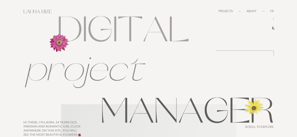 Le portfolio en ligne de Laura Bize