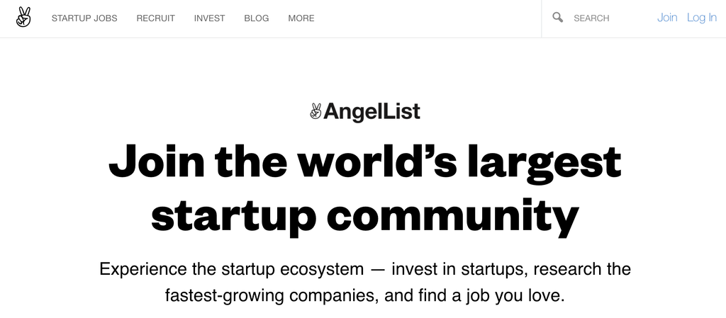 site d'offres d'emploi AngelList