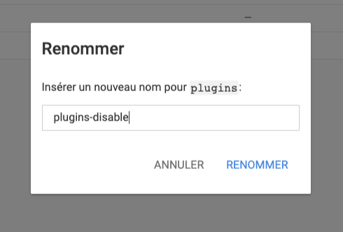Comment d&eacute;sactiver un plugin wordpress avec hpanel