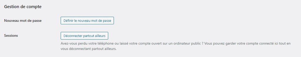 Définir un nouveau mot de passe sur wordpress