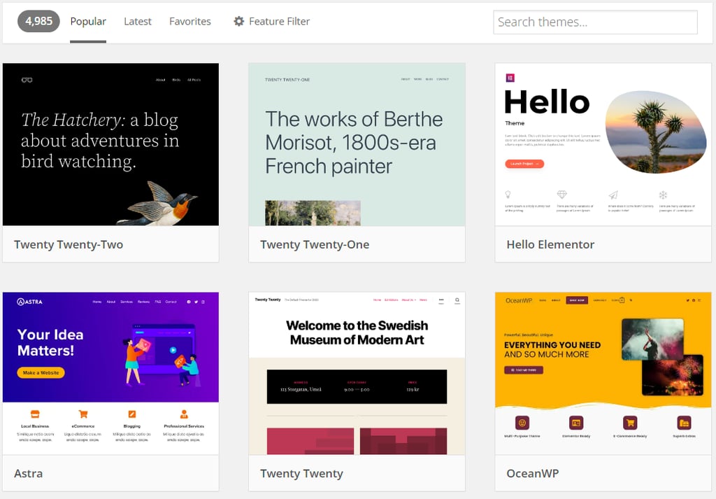 th&egrave;mes wordpress