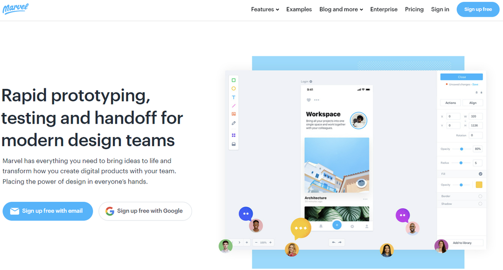 Page d'accueil de Marvel 