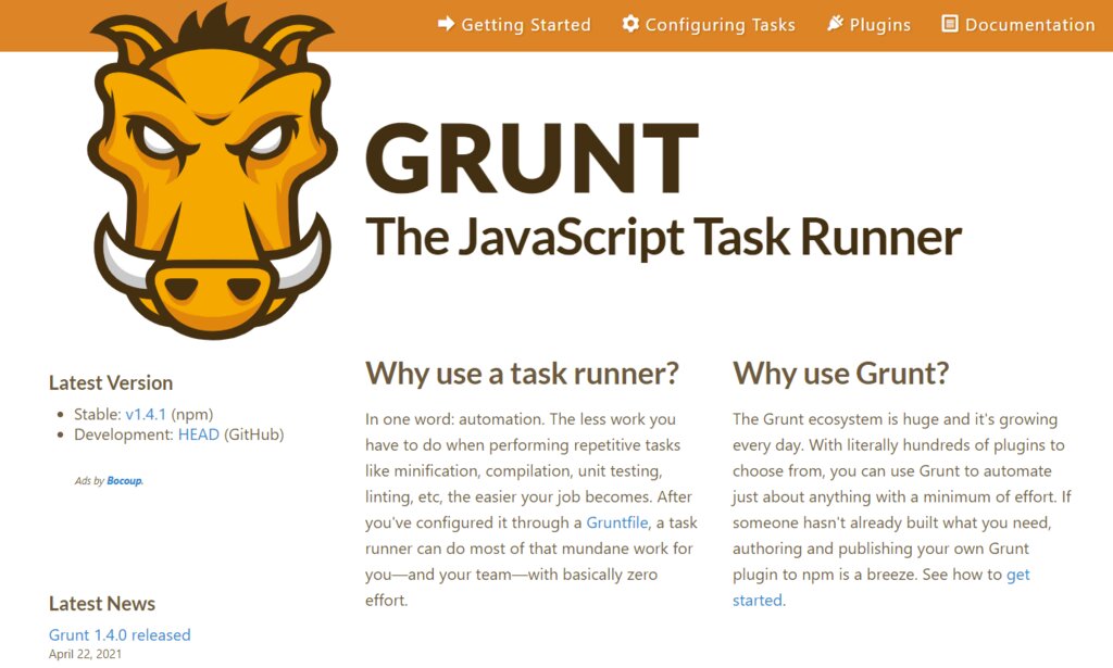 Grunt un puissant gestionnaire de t&acirc;ches JavaScript