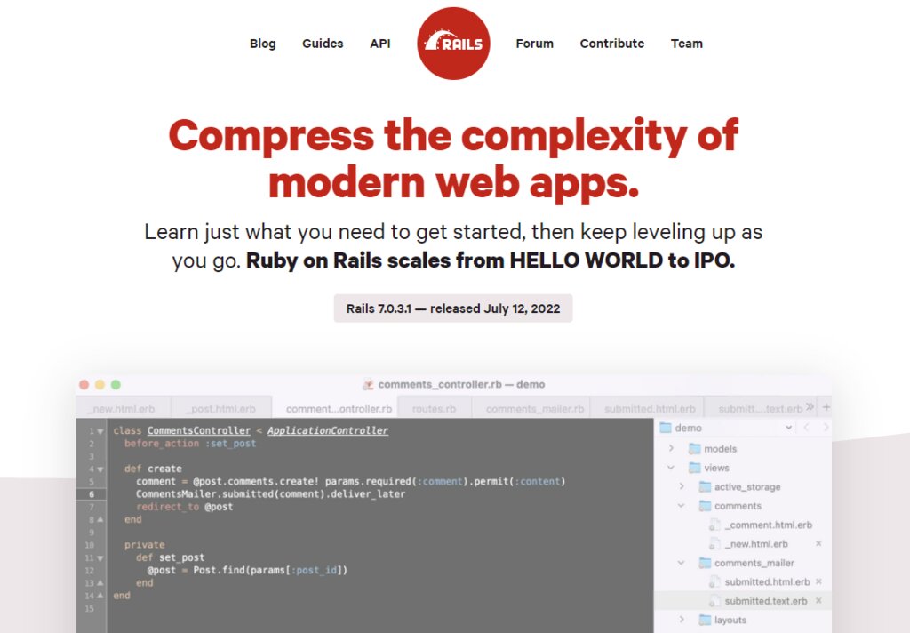 Ruby on Rails - un framework sp&eacute;cifique &agrave; Ruby pour la cr&eacute;ation d'applications web modernes
