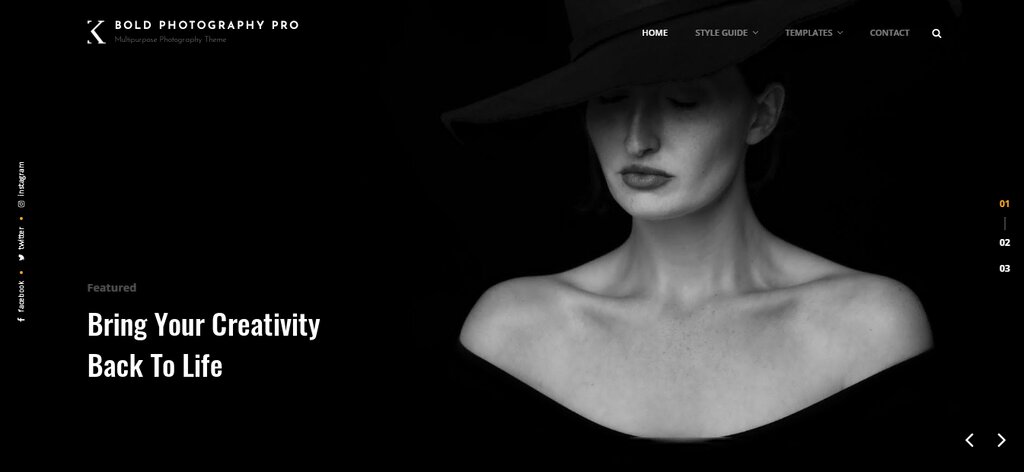Bold Photography, un th&egrave;me de blog WordPress gratuit 
