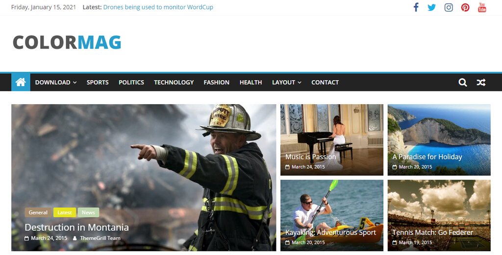 ColorMag, un th&egrave;me de blog WordPress gratuit 