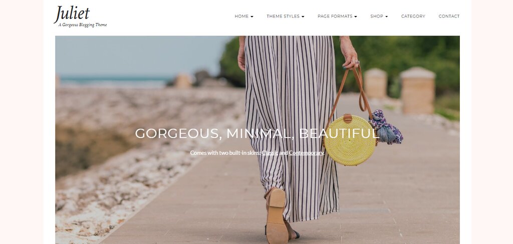 Juliet, un th&egrave;me de blog WordPress gratuit 