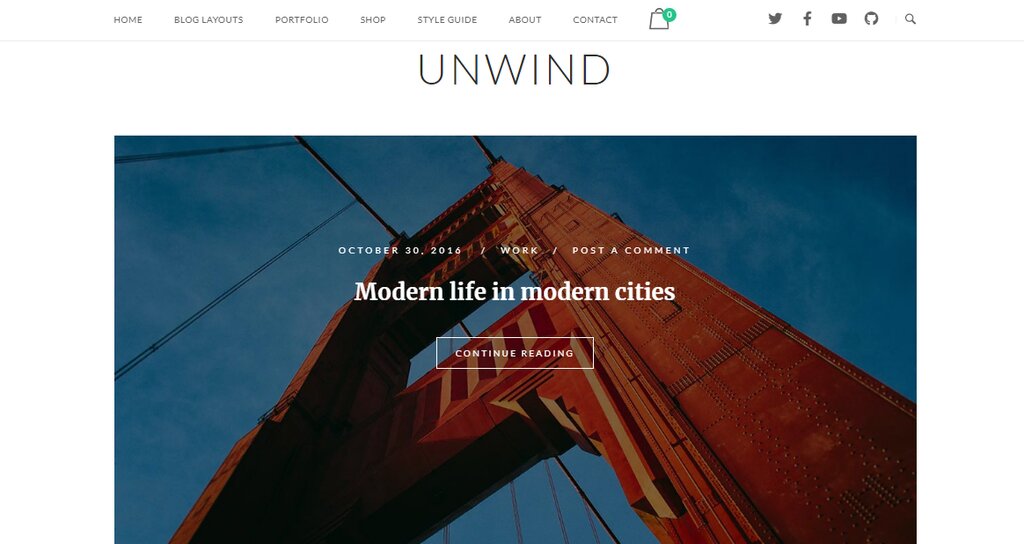 SiteOrigin Unwind, un th&egrave;me de blog WordPress gratuit 