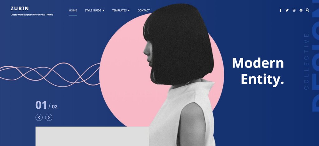 Zubin, un th&egrave;me de blog WordPress gratuit 