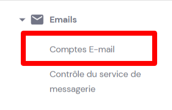 Comptes e-mail sur hPanel