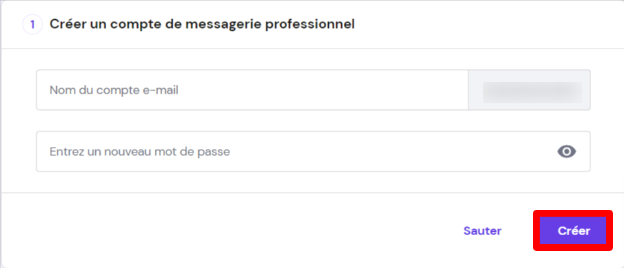 Cr&eacute;er un compte e-mail sur hPanel