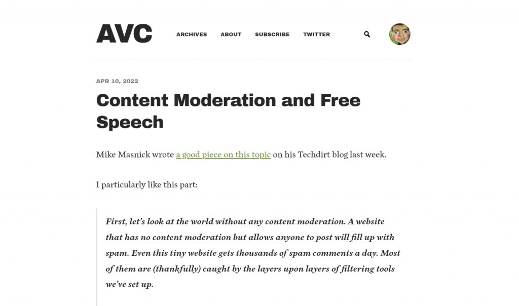 Capture d'&eacute;cran du blog AVC 