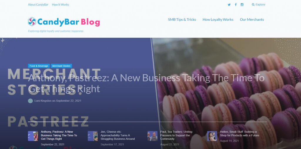 Capture d'&eacute;cran du site CandyBar 