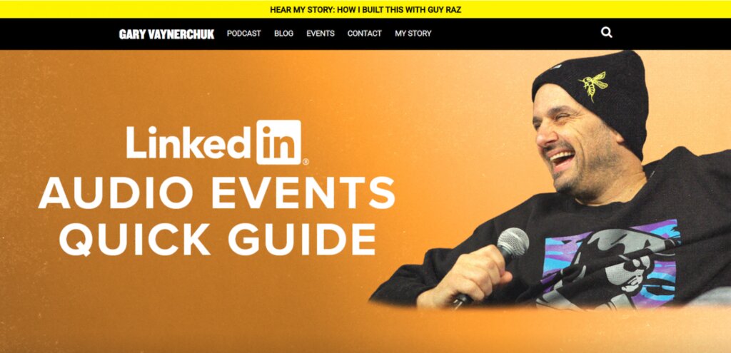 Capture d'&eacute;cran du blog de Gary Vaynerchuk