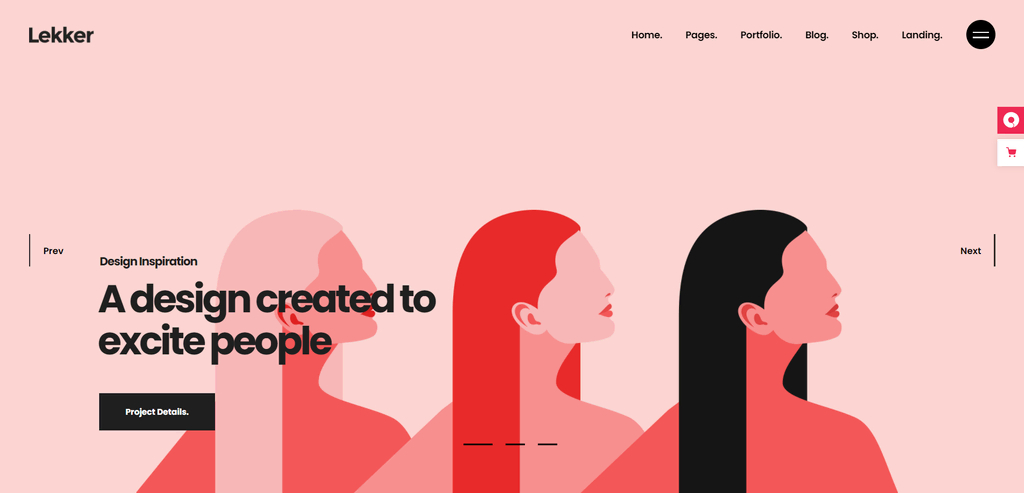 Th&egrave;me de portfolio WordPress Lekker