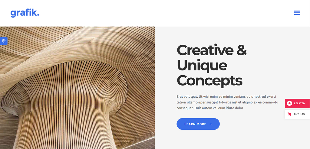 Th&egrave;me de portfolio WordPress Grafik