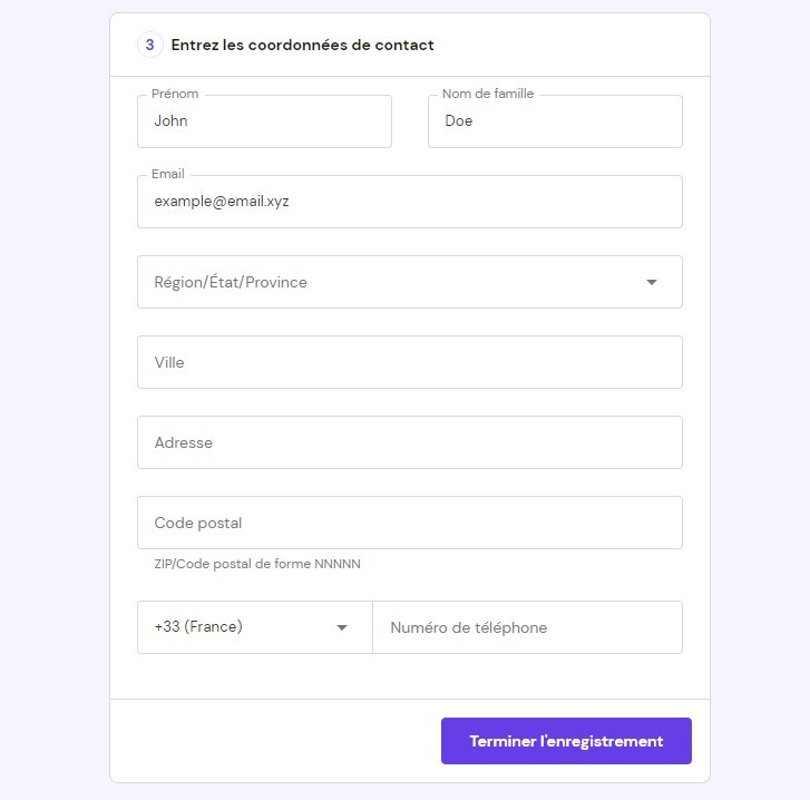coordonn&eacute;es de contact