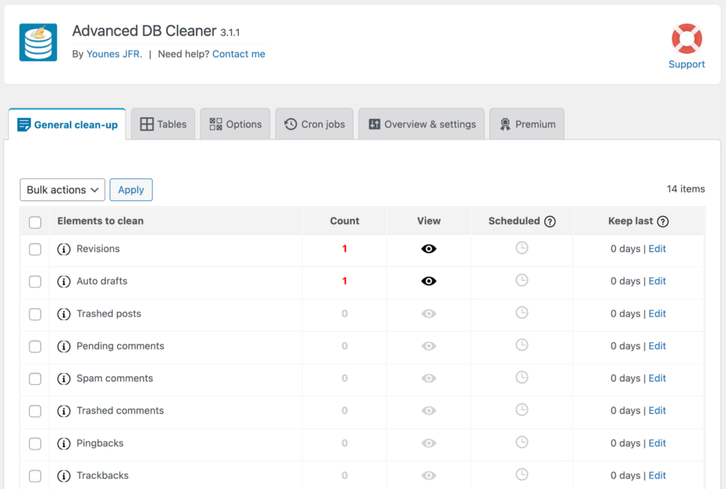Nettoyage de bases de donn&eacute;es avec Advanced DB Cleaner 