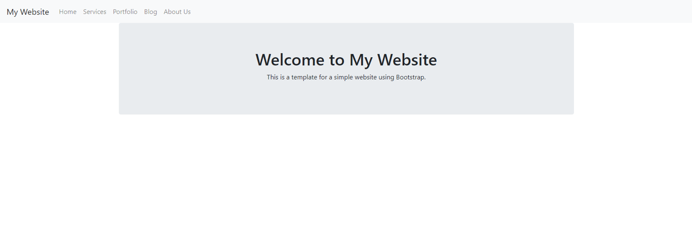 Exemple de page d'accueil de site web