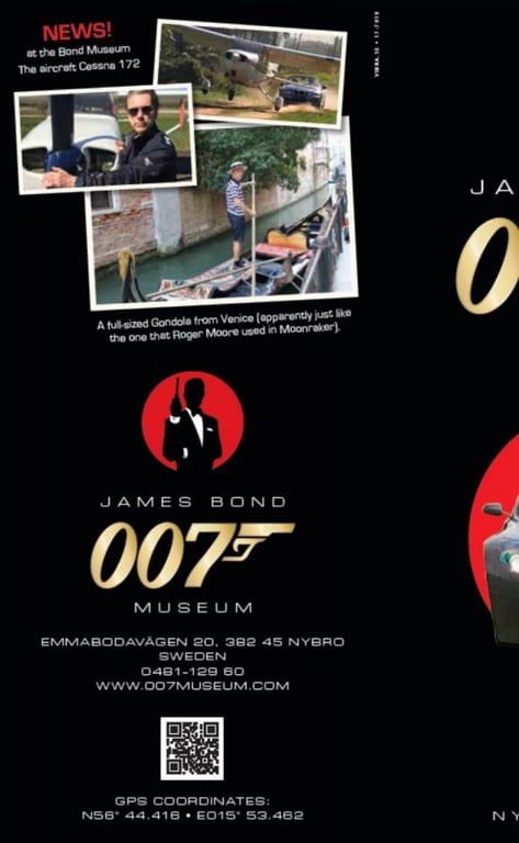 Site web mobile du mus&eacute;e James Bond