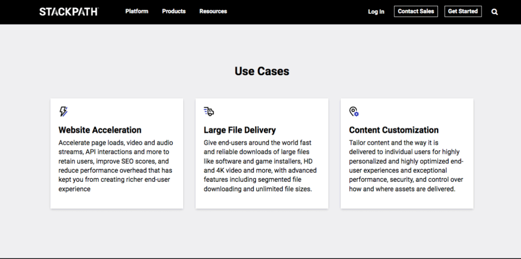 Cas d'utilisation de Stackpath 