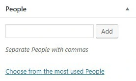 Taxonomie personnalis&eacute;e des personnes