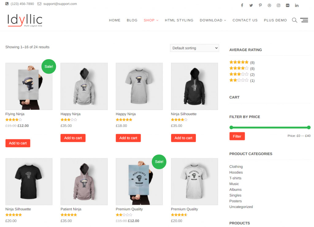 Idyllic Idyllic, un thème WooCommerce WordPress