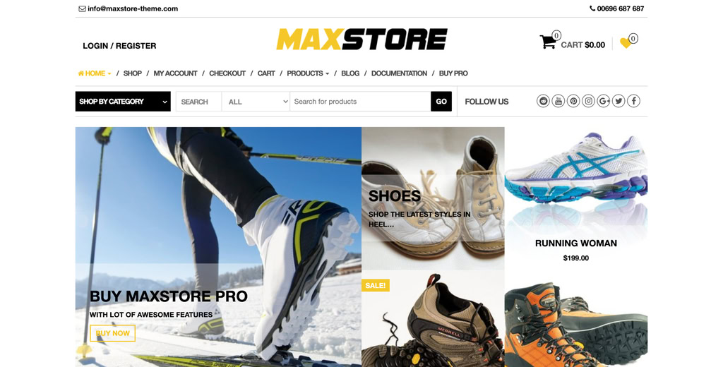 Maxstore Maxstore, un thème WooCommerce WordPress