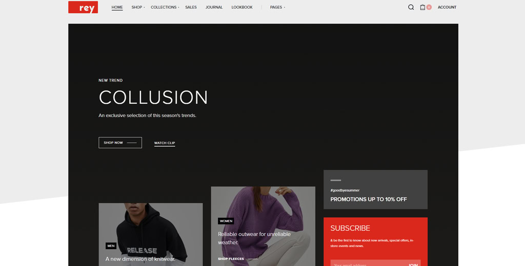 Rey Rey, un thème WooCommerce WordPress