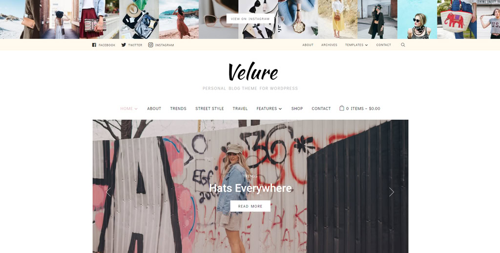 Velure Velure, un thème WooCommerce WordPress