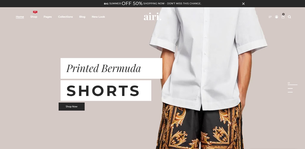 Airi Airi, un thème WooCommerce WordPress