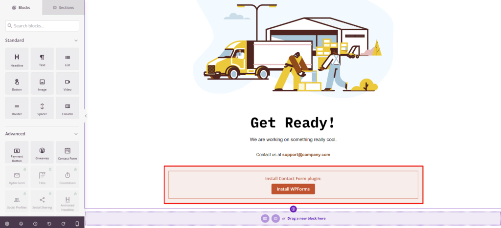 L'&eacute;diteur glisser-d&eacute;poser de SeedProd 