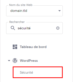 Choisir Plugins et s&eacute;curit&eacute; sous la section WordPress sur hPanel