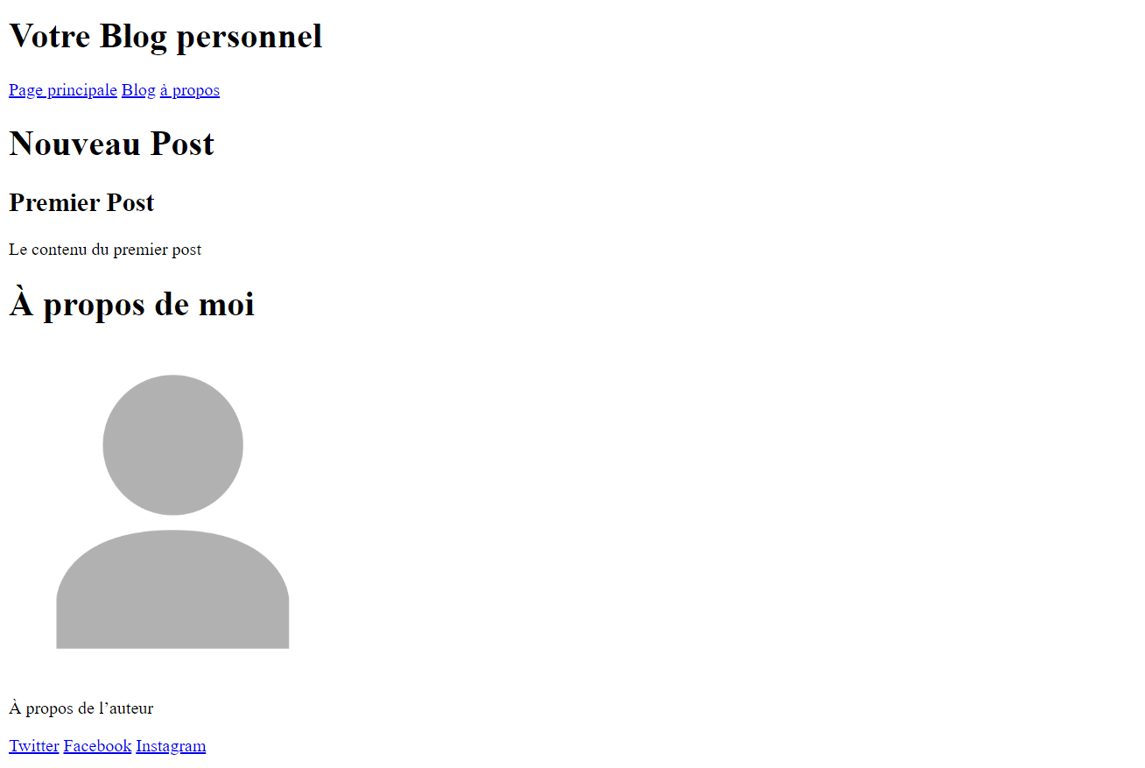 Un site web écrit uniquement avec HTML