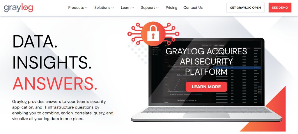 Page d'accueil de Graylog