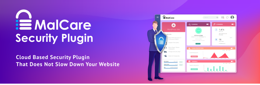 Bannière web MalCare WordPress security plugin