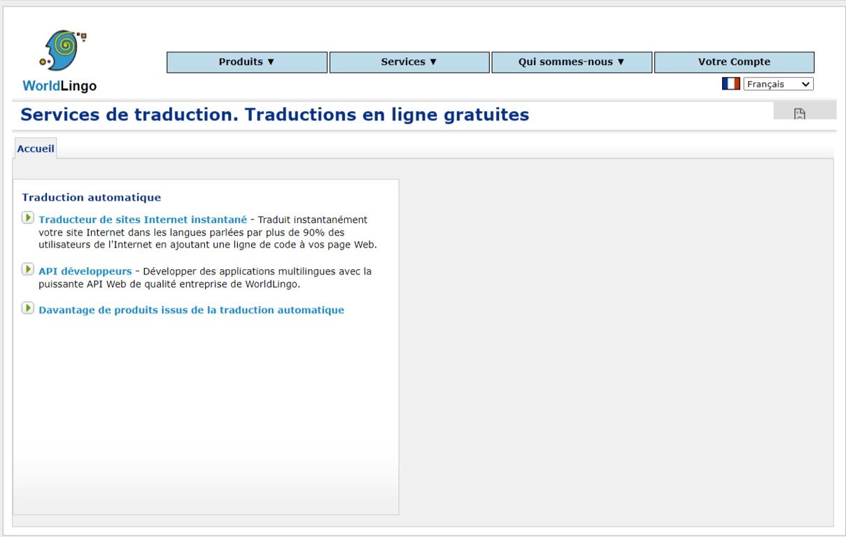 bannière de WorldLingo