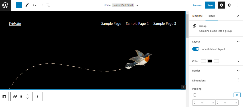Interface de l'éditeur de blocs WordPress